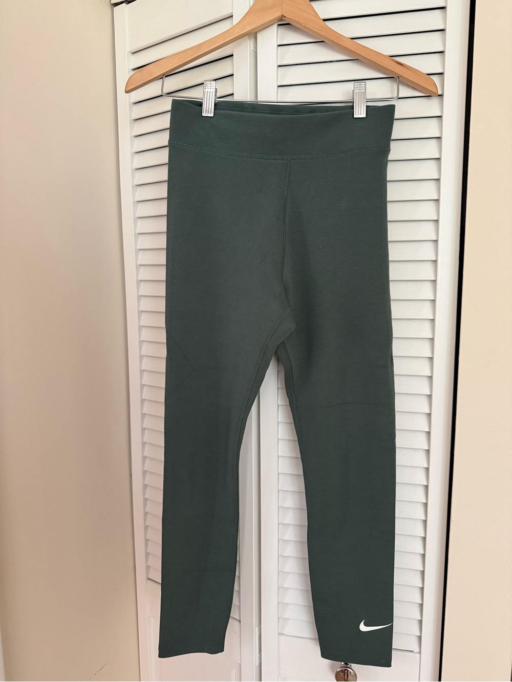 Nike Olive Green Leggings with White Swoosh